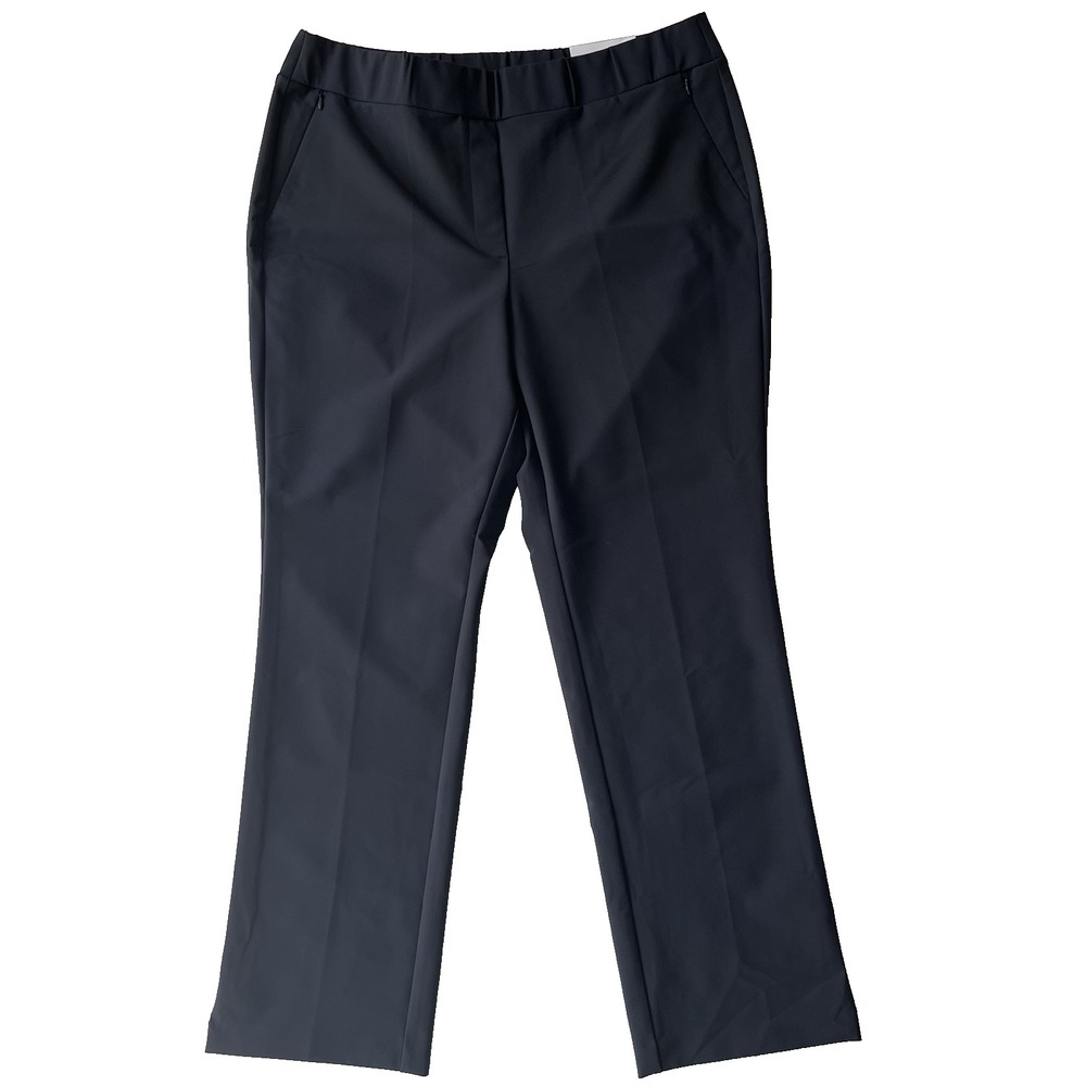 NWT Lane Bryant On-The-Go Straight Leg Pants Size 14 Mid-Rise Navy Blue Stretch
